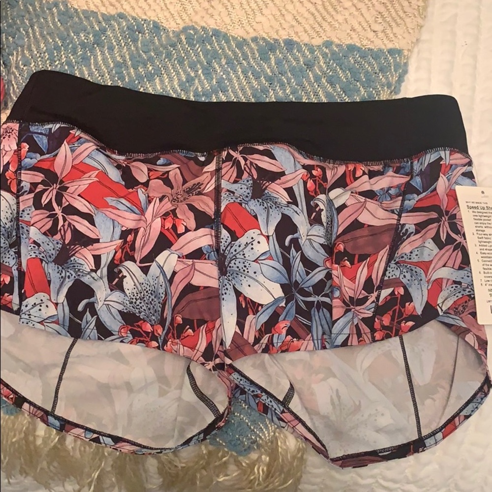 NWT lululemon floral shorts
